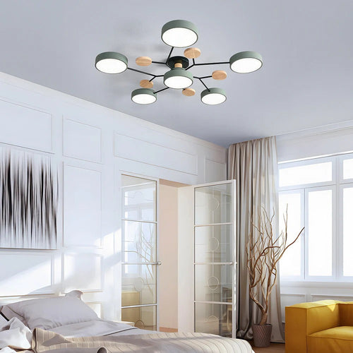 Moderna Luz de Techo LED Semi-Flush Halo para Espacios Elegantes