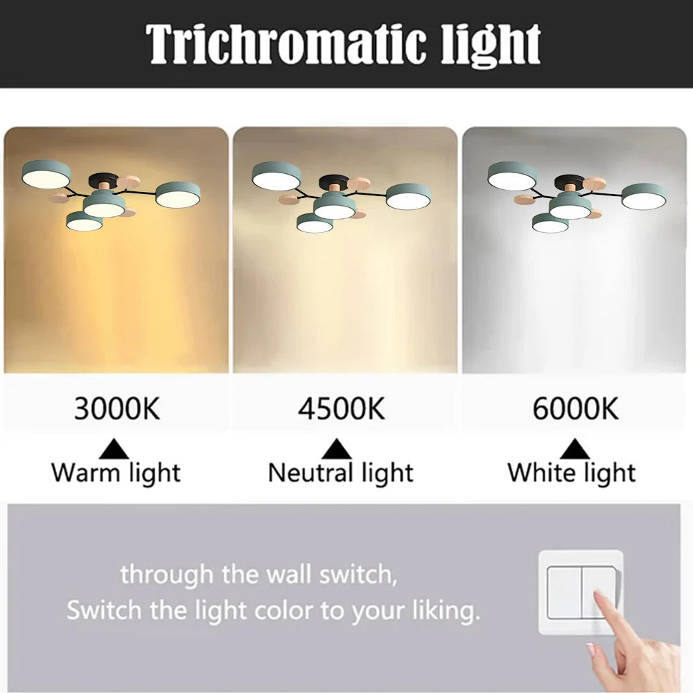 Moderna Luz de Techo LED Semi-Flush Halo para Espacios Elegantes