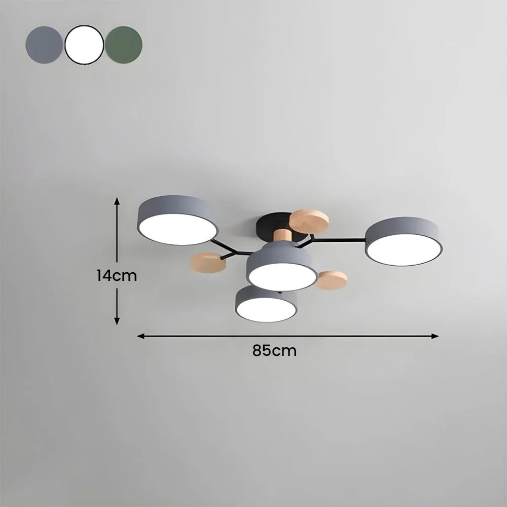 Moderna Luz de Techo LED Semi-Flush Halo para Espacios Elegantes