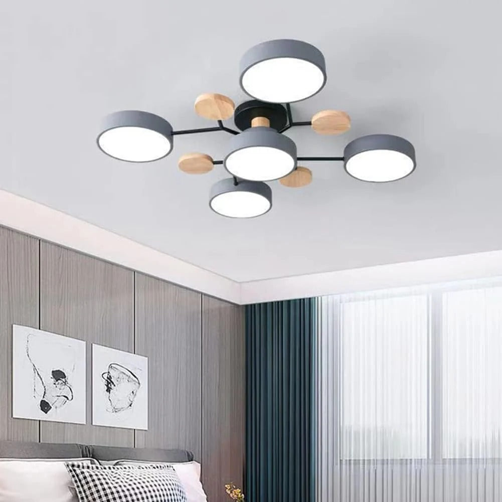 Moderna Luz de Techo LED Semi-Flush Halo para Espacios Elegantes
