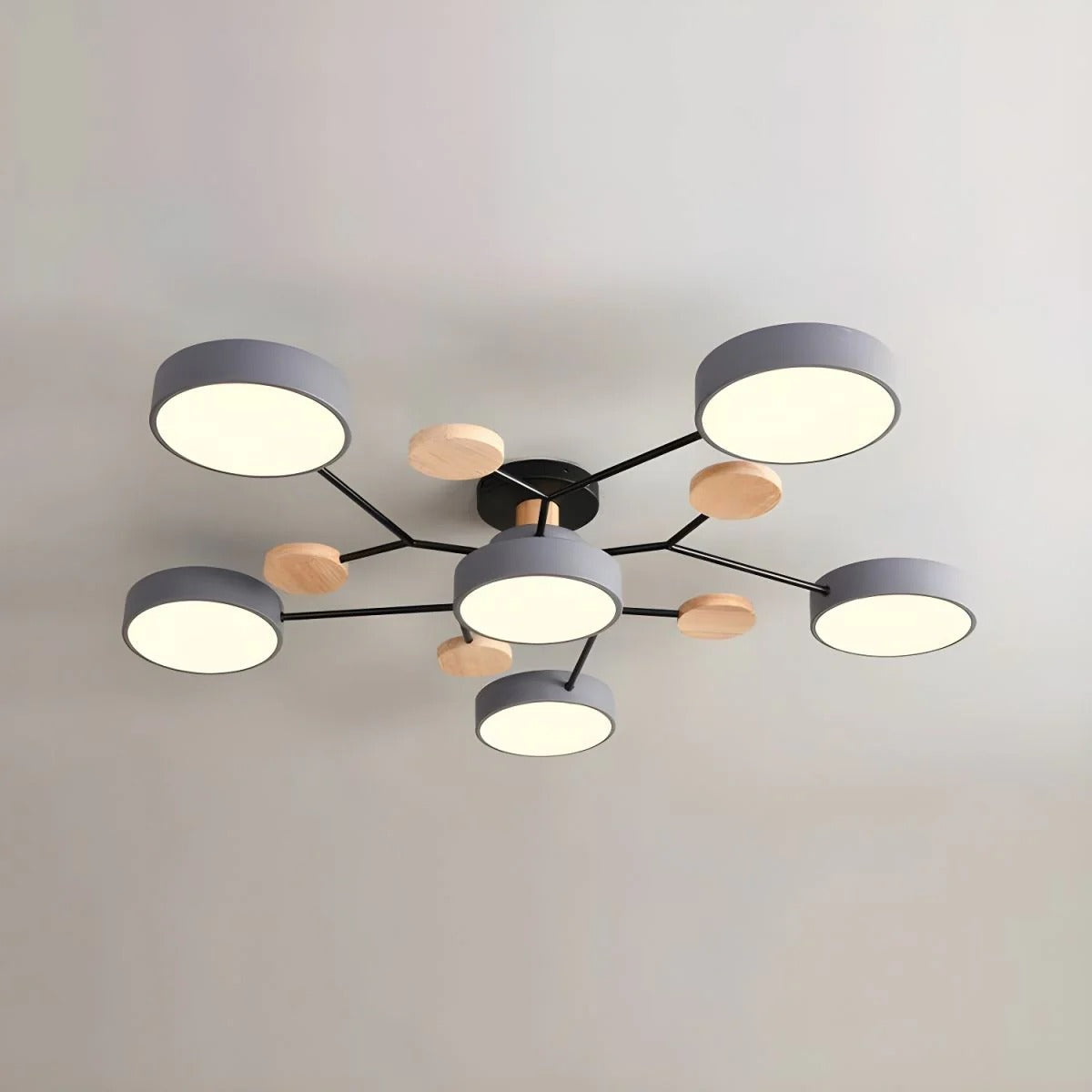 Moderna Luz de Techo LED Semi-Flush Halo para Espacios Elegantes
