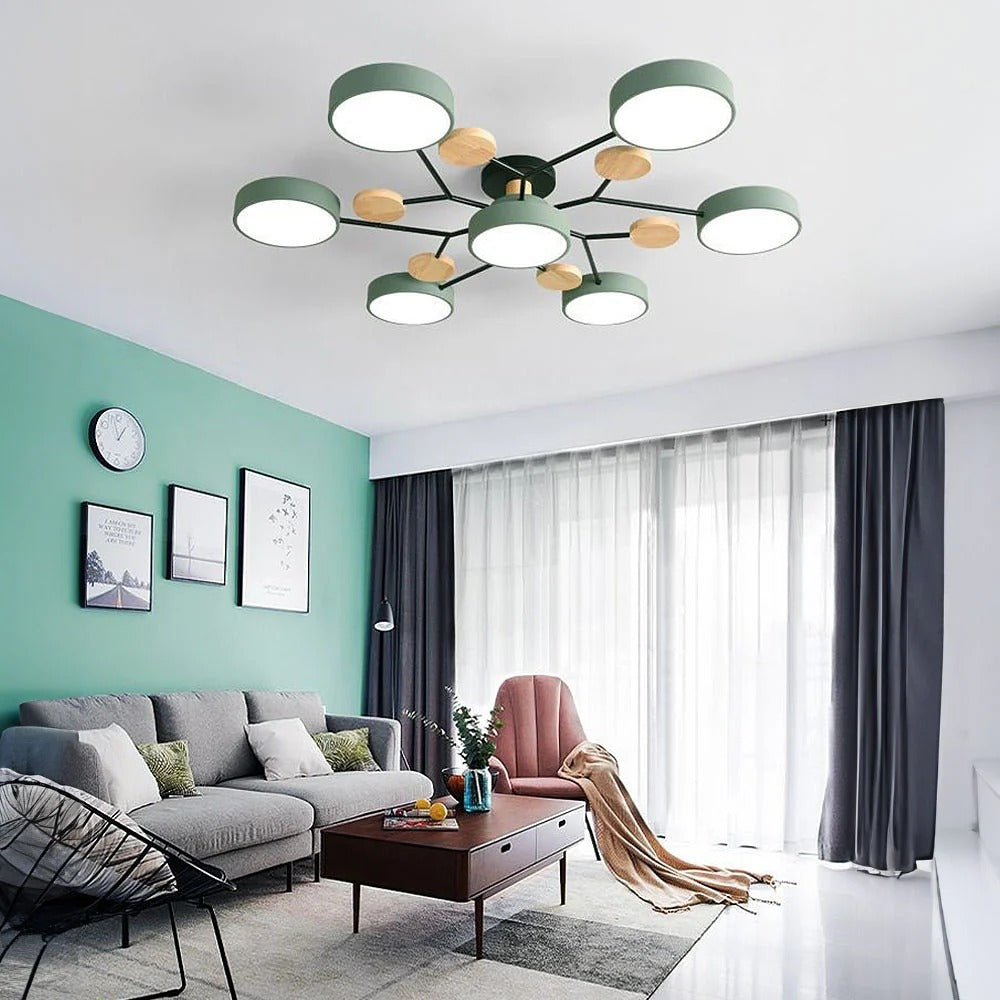 Moderna Luz de Techo LED Semi-Flush Halo para Espacios Elegantes