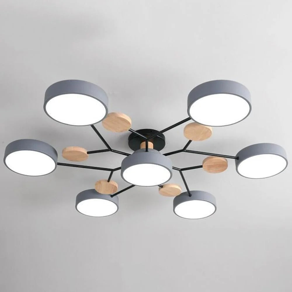 Moderna Luz de Techo LED Semi-Flush Halo para Espacios Elegantes