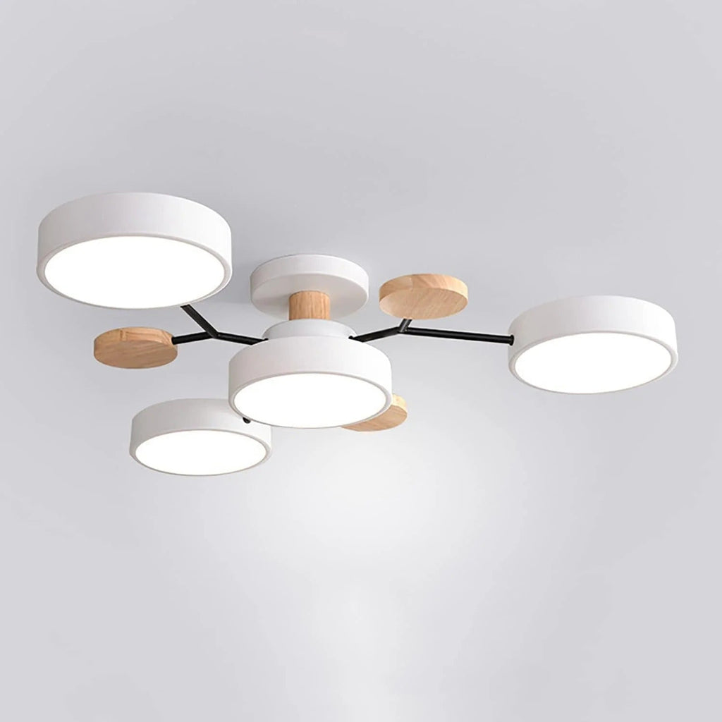 Moderna Luz de Techo LED Semi-Flush Halo para Espacios Elegantes