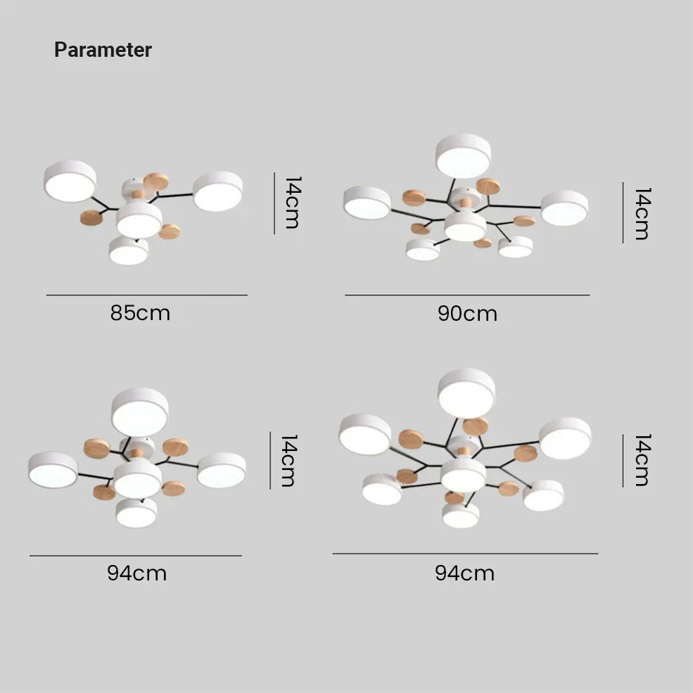 Moderna Luz de Techo LED Semi-Flush Halo para Espacios Elegantes