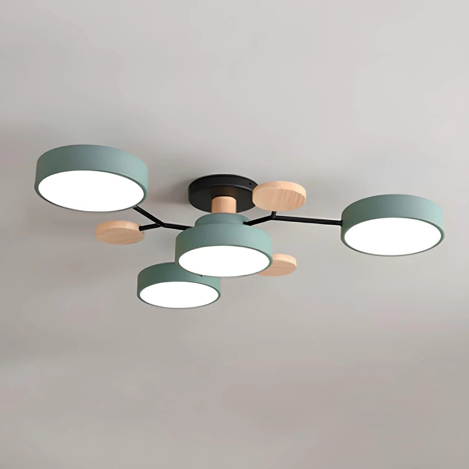 Moderna Luz de Techo LED Semi-Flush Halo para Espacios Elegantes