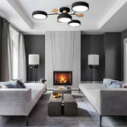 Moderna Luz de Techo LED Semi-Flush Halo para Espacios Elegantes