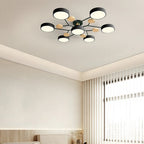 Moderna Luz de Techo LED Semi-Flush Halo para Espacios Elegantes