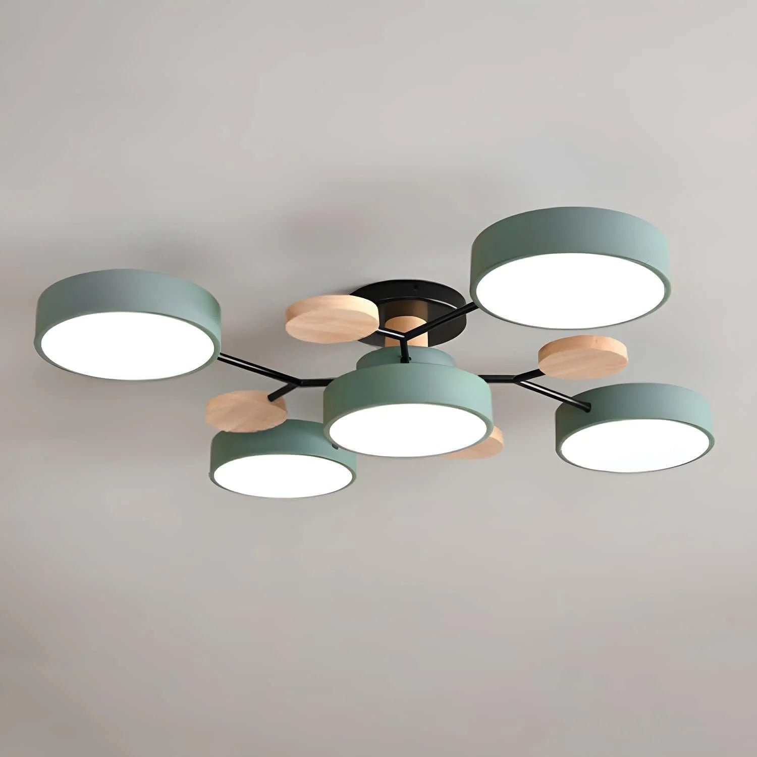 Moderna Luz de Techo LED Semi-Flush Halo para Espacios Elegantes
