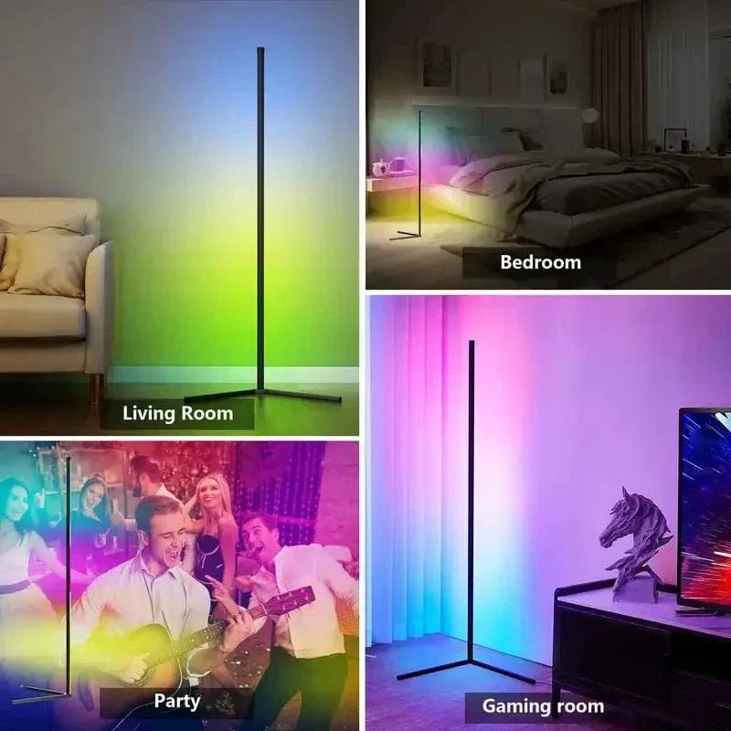 Lámpara de Esquina RGB Elegante con Control Remoto - Iluminación Moderna