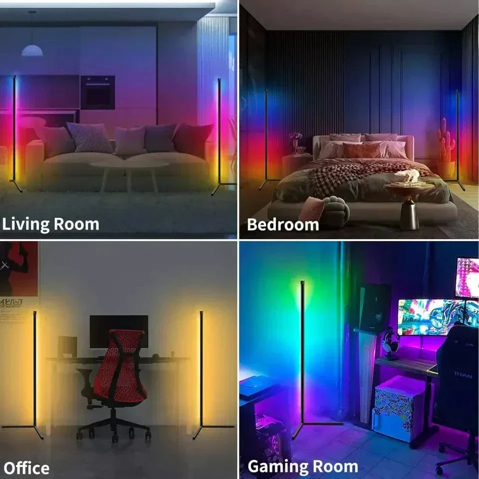 Lámpara de Esquina RGB Elegante con Control Remoto - Iluminación Moderna