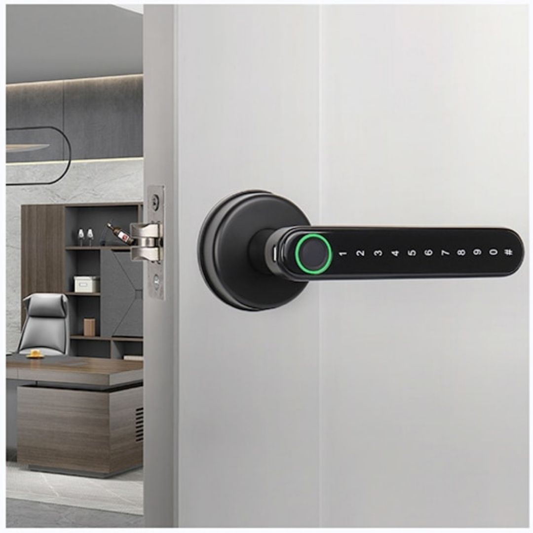 Cerradura de Puerta Inteligente con Huella Dactilar – Seguridad Sin Llaves para Tu Hogar