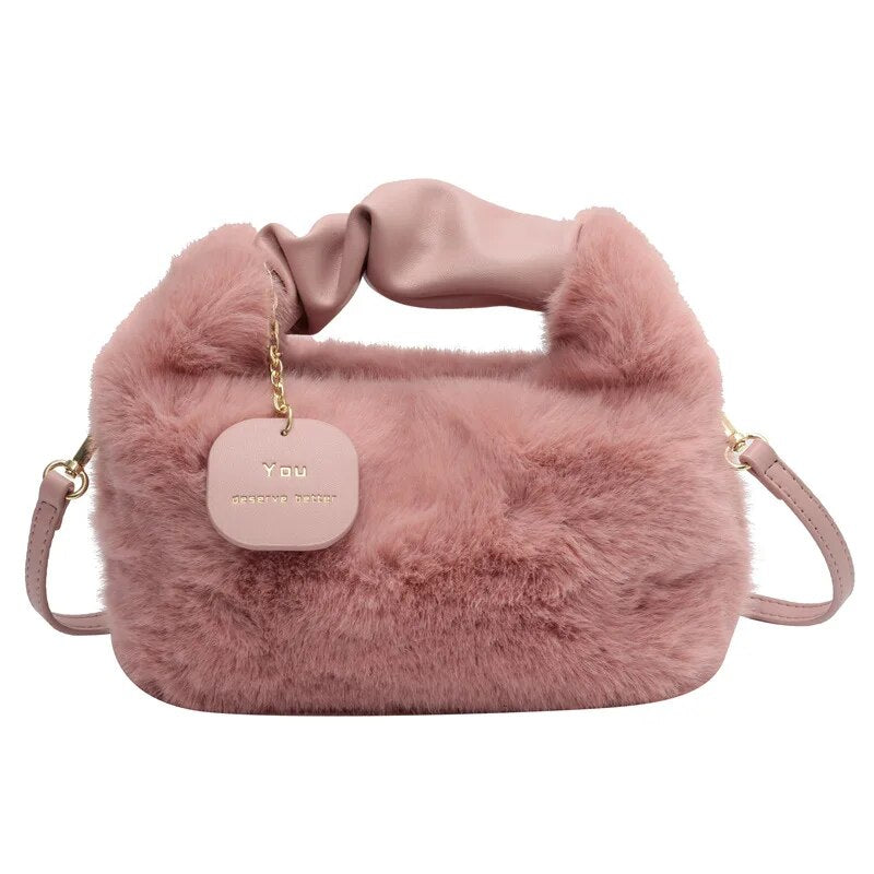 Bolso de hombro esponjoso para mujeres