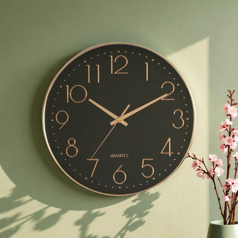 PeaceClock - Reloj de pared digital redondo con tictac silencioso