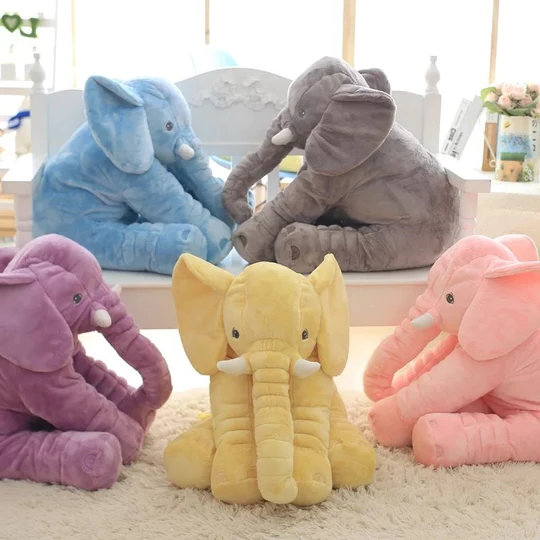 Almohada de Peluche Elefante Bebé para Abrazar y Jugar
