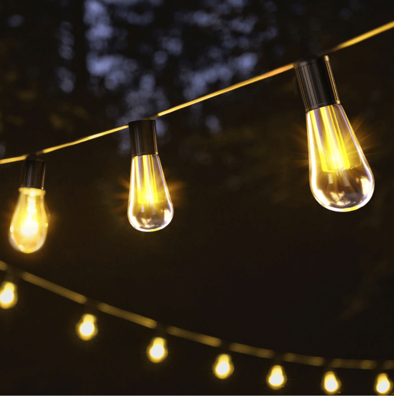 Luces de cadena LED solares para exteriores