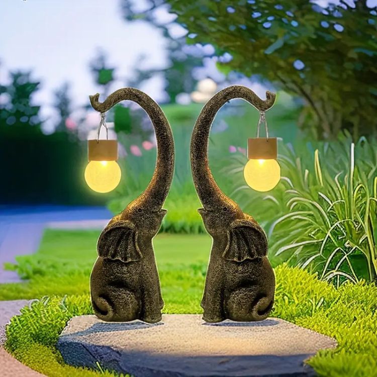 Lámpara de Elefante de Cobre Solar