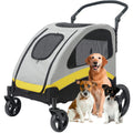 Carrito para Perros Espacioso y Plegable de 4 Ruedas para Razas Grandes