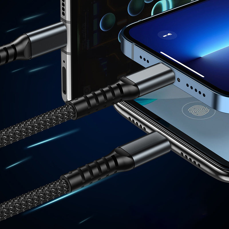 🔥Cable de carga rápida transparente 3 en 1 de 100W