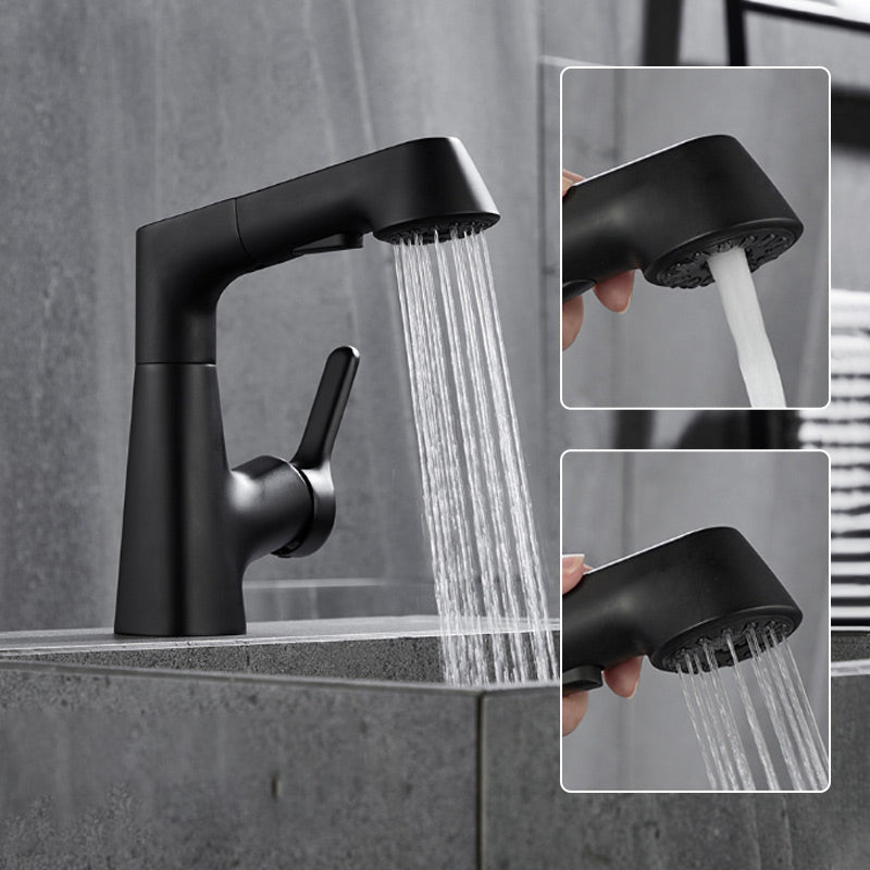 1-Grifo de lavabo con cabezal de ducha extraíble