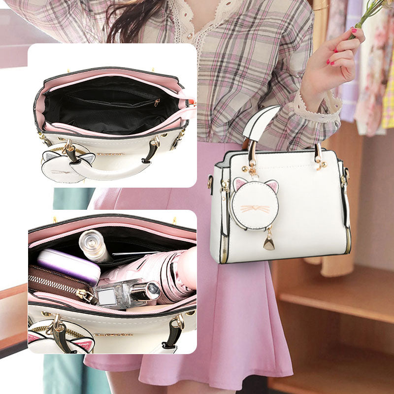 Lisslune | Bolsa versátil para mujeres con organizador de gatito lindo