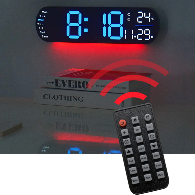 Reloj de pared LED SmartTime – Hora, fecha y temperatura de un vistazo | ¡50% de descuento!