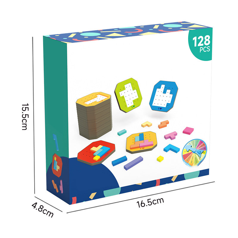 BrightBlocks – Juego de construcción y lógica colorido de 128 piezas | 50% DESCUENTO