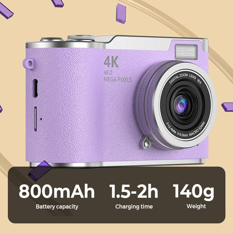 Skorter | Cámara Digital con Pantalla Flip 4K HD
