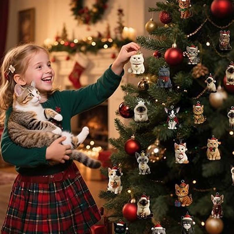 Calendario de adviento festivo con 24 gatos alegres