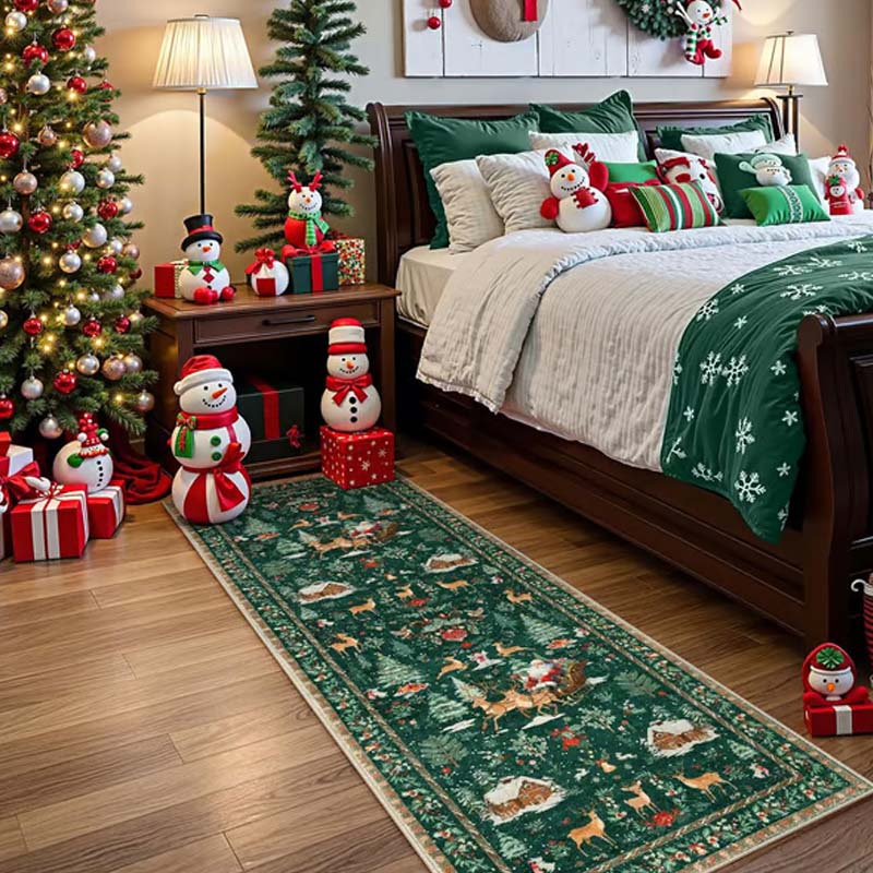 CozyChristmas – Alfombra navideña suave y antideslizante | 50% DESCUENTO