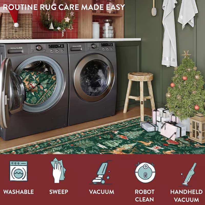 CozyChristmas – Alfombra navideña suave y antideslizante | 50% DESCUENTO