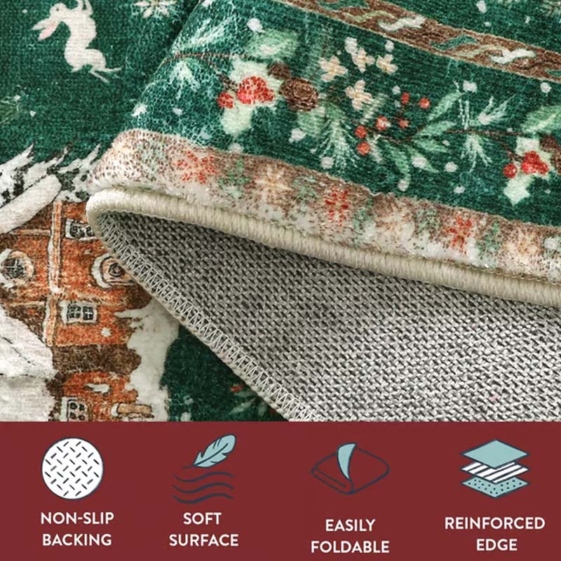CozyChristmas – Alfombra navideña suave y antideslizante | 50% DESCUENTO