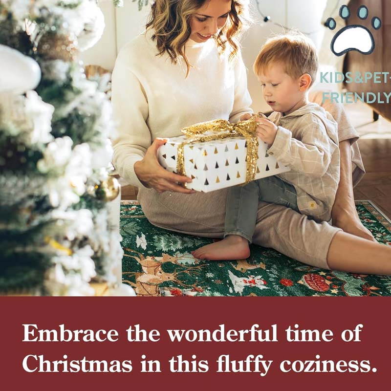 CozyChristmas – Alfombra navideña suave y antideslizante | 50% DESCUENTO