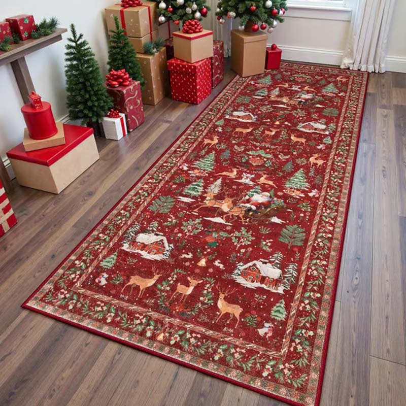 CozyChristmas – Alfombra navideña suave y antideslizante | 50% DESCUENTO