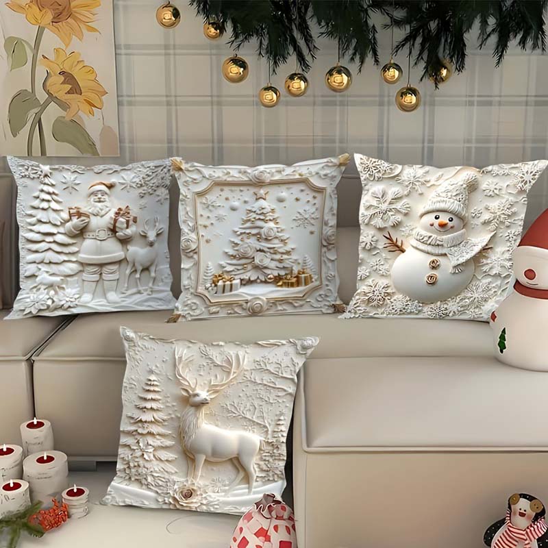 NordForm Set de 4 – Elegantes Fundas de Cojines Navideñas | 50% DESCUENTO