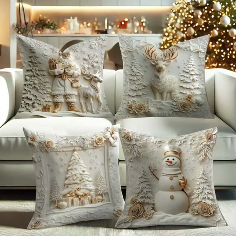 NordForm Set de 4 – Elegantes Fundas de Cojines Navideñas | 50% DESCUENTO