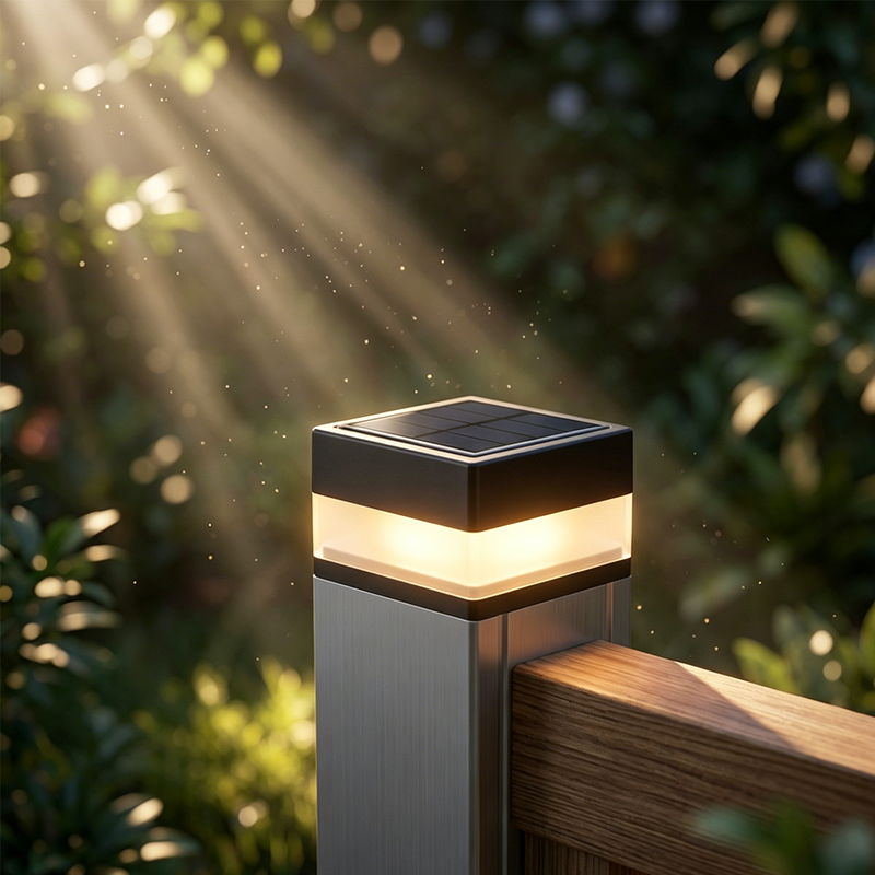 Luz Solar para Poste de PVC para Poste de Cerca de 7x7 cm
