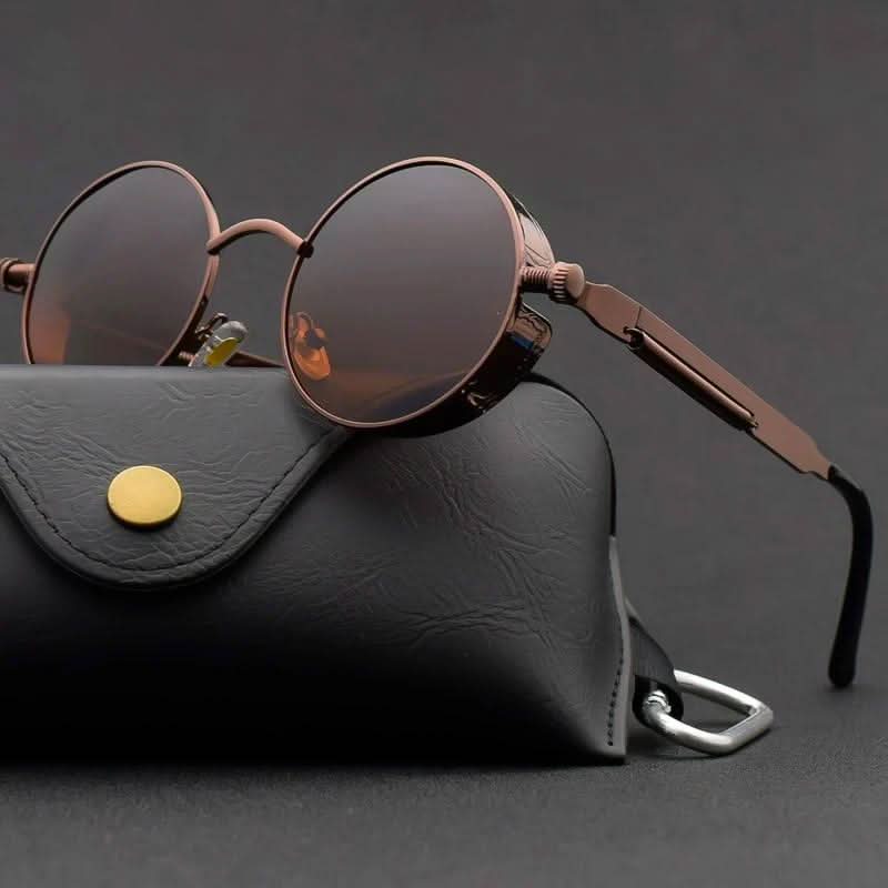 BowLift | Gafas de sol redondas vintage steampunk polarizadas UV400