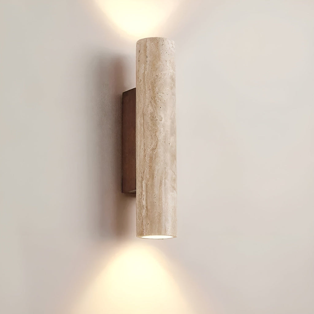 Aplique de Pared | Iluminación de Diseño de Travertino Elegante