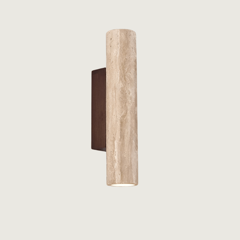 Aplique de Pared | Iluminación de Diseño de Travertino Elegante