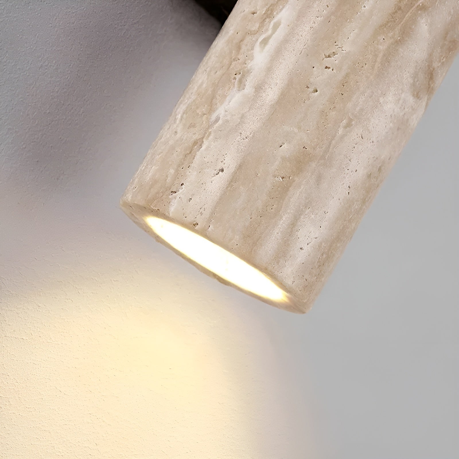 Aplique de Pared | Iluminación de Diseño de Travertino Elegante