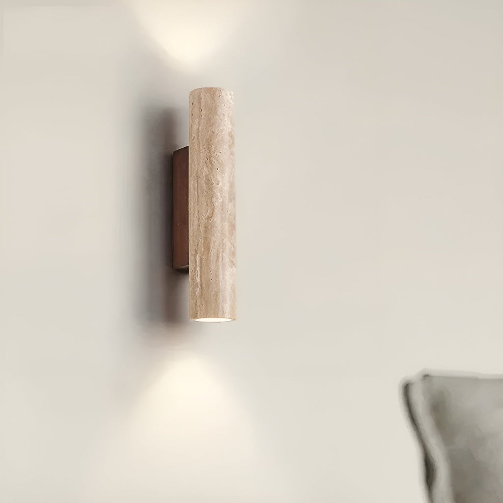 Aplique de Pared | Iluminación de Diseño de Travertino Elegante