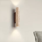 Aplique de Pared | Iluminación de Diseño de Travertino Elegante