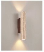 Aplique de Pared | Iluminación de Diseño de Travertino Elegante