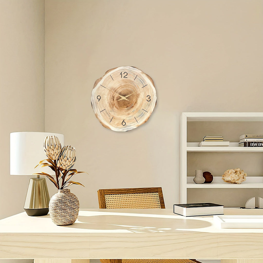 Reloj de Pared de Madera Silencioso Dandy - Textura Realista