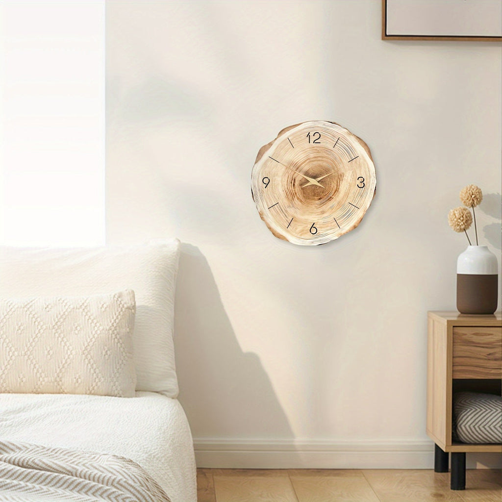 Reloj de Pared de Madera Silencioso Dandy - Textura Realista