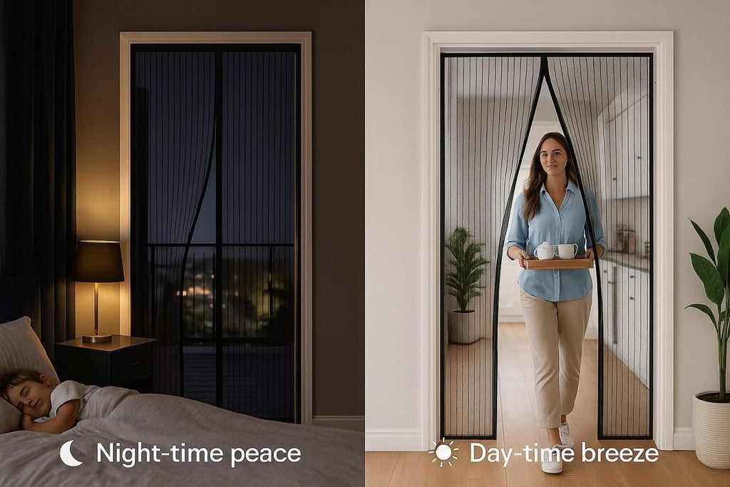 Detén las Invasiones de Mosquitos a Medianoche – Disfruta de Cada Noche de Verano con la Pantalla de Puerta Autocerrable de 6 Segundos
