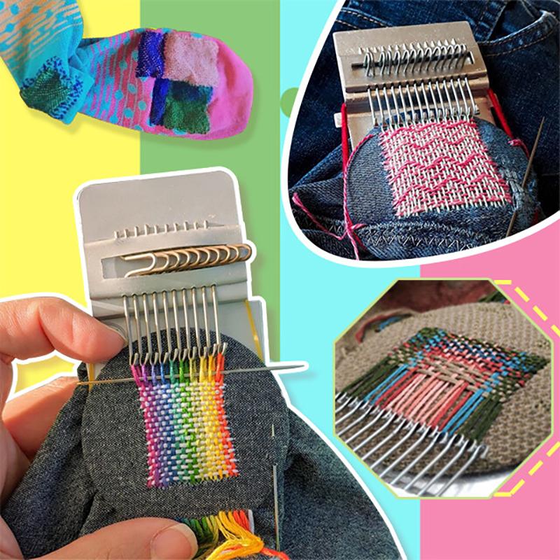 Telar de remiendo para reparación de ropa – Varios ganchos