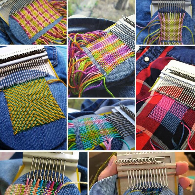 Telar de remiendo para reparación de ropa – Varios ganchos