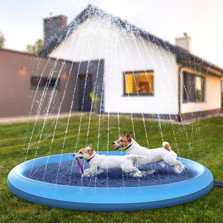 Alfombrilla de aspersión para perros – ¡Refresca y juega en el calor del verano!
